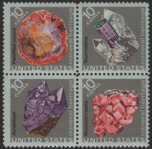 SC#1538-41 10¢ Mineral Heritage Block of Four (1974) MNH