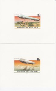 Burkina Faso # 395-397, C234-236, C237, Zeppelin 75th Proof Cards, Mint NH,