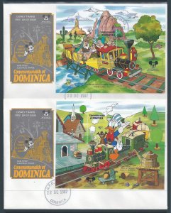 Dominica #1062-3 (2 SS FDC) Disney - Mickey Mouse