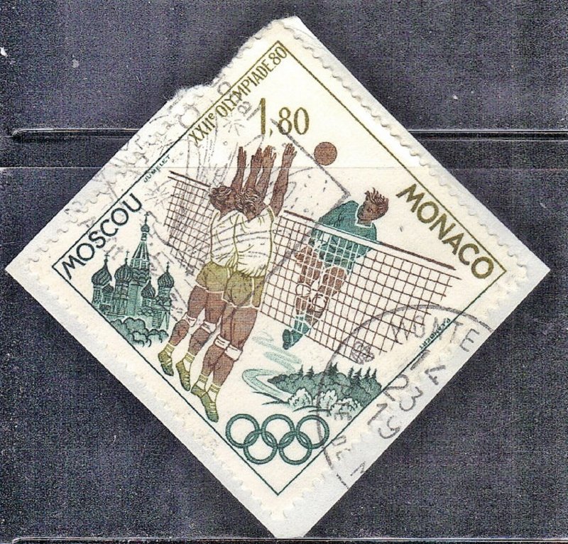 MONACO SC #1224 **USED** 1980 VOLLEY BALL   SEE SCAN