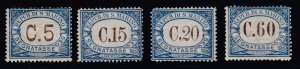 San Marino Lot - Postage Dues - J19, 21, 22, 27 - SCV $10.00