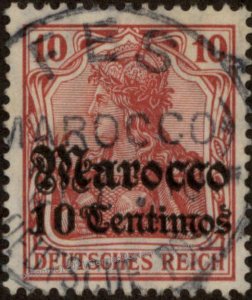 Germany 1910 FES Morocco Germania Marokko Marocco Wmk USED 102503