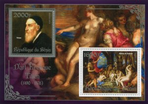 TITIAN Erotic Art Silver s/s Perforated Mint (NH)