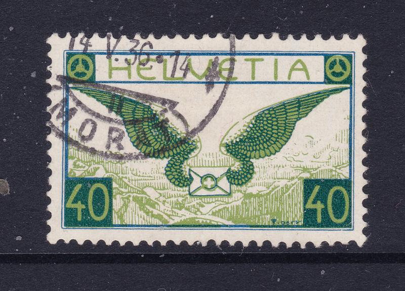 Switzerland a nice early 40c Air stamp used