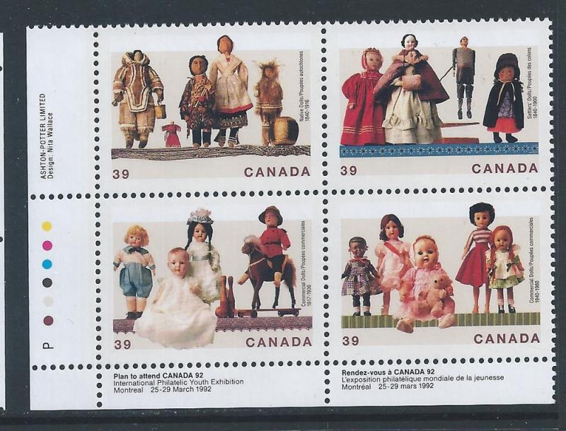 Canada #1277a LL PL BL Cultural Treasures - Dolls 39¢ MNH2