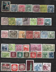 COLLECTION LOT #159 LATVIA 41 STAMPS 1920+