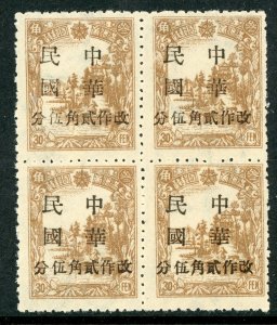 China 1946 Manchukuo MUKDEN  Kerr 148.113  BLOCK Mint I50  ⭐⭐⭐⭐⭐