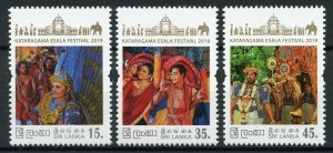 Sri Lanka 2019 MNH Ruhunu Maha Kataragama Esala 3v Set Festivals Cultures Stamps 