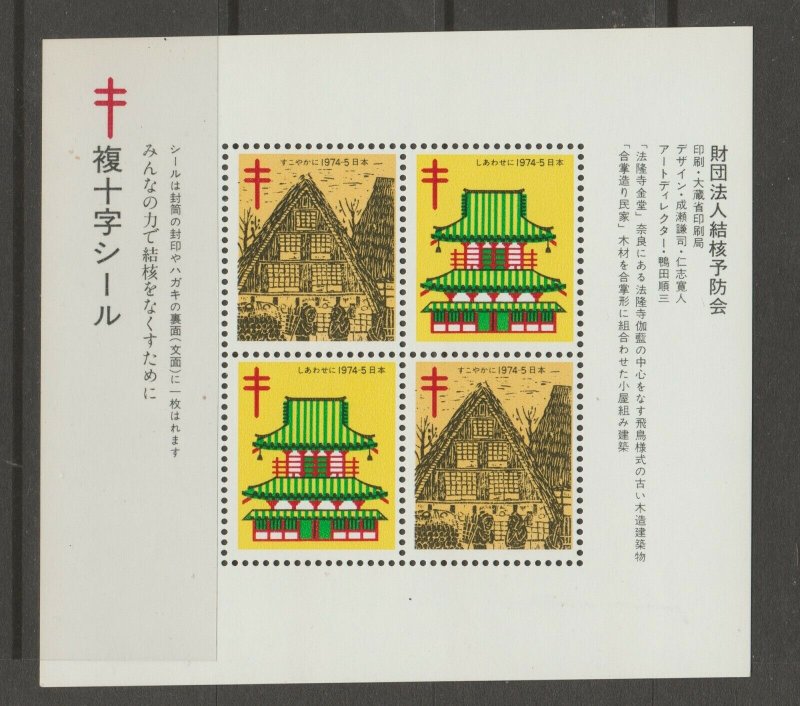 Japan Cinderella seal TB Charity revenue stamp 5-03-19 mint