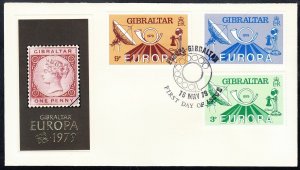 Gibraltar Scott 382-4 FDC - 1979 Europa Issue