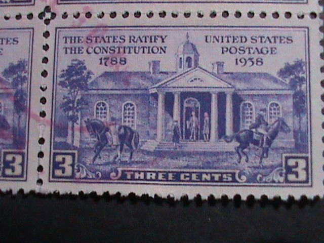 ​UNITED STATES- PROMOTION STAMPS IMPRINT PLATE BLOCK OF 4 -USED  VERY FINE