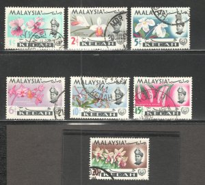 Malaya - Kedah, Scott #106-112   VF, Used, Orchids, CV $5.05 ......  3240088