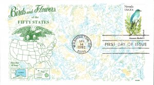 #1980 Nevada Birds - Flowers Gamm FDC