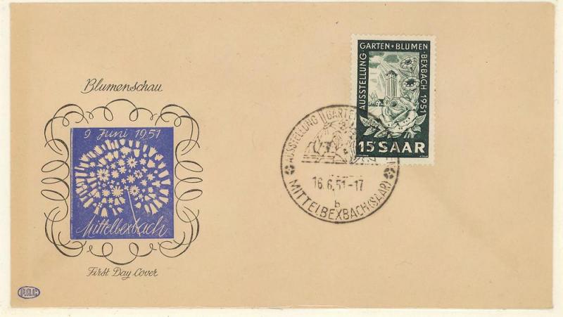 SAAR #229 on unaddresse FDC  VF