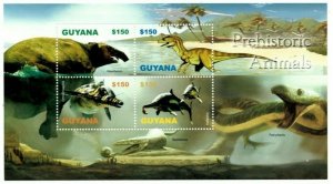 Guyana 2005 - Dinosaurs - Sheet Of 4 Stamps - MNH