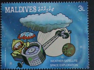 ​DISNEY-MALDIVES STAMP-1988- SC#1273 DISNEY CARTOON-SPACE MINT SET VERY FINE