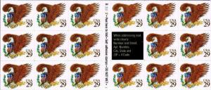 1992 29c Eagle & Shield, Brown, Booklet of 17 Scott 2595 Mint F/VF NH