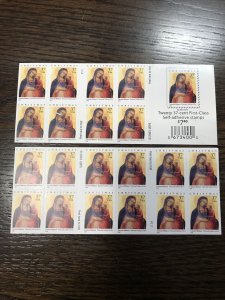 Scott # 3879a Pane Of 20 Stamps MNH, Madonna & Child Christmas-2004