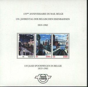 Belgium MNH  Sc Q465 NOTE Souvenir sheet Value $ 150.00