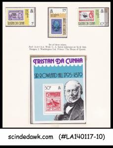 TRISTAN DA CUNHA - 1979 DEATH CENT OF SIR ROWLAND HILL -  3-STAMPS & 1-M/S - MNH