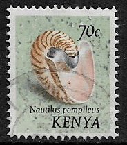 Kenya #44 Used Stamp - Seashell