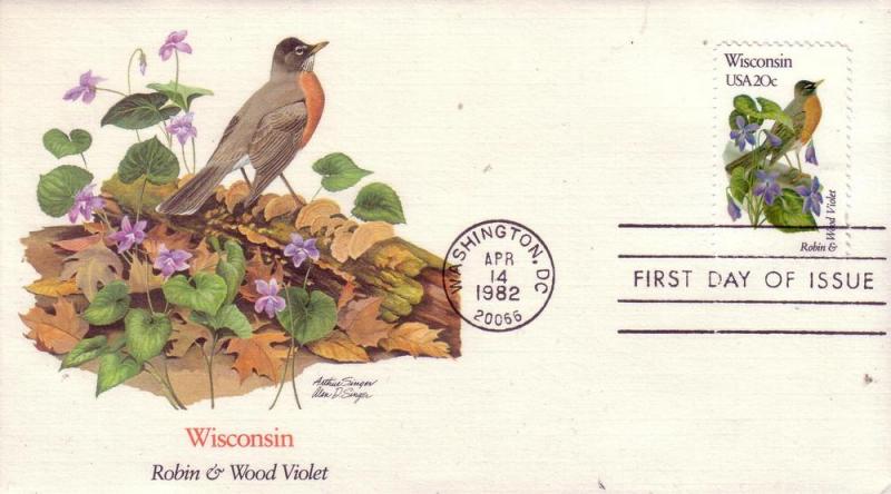 US Sc# 1953 / 2002 FDC's State Birds & Flowers Complete UXZ