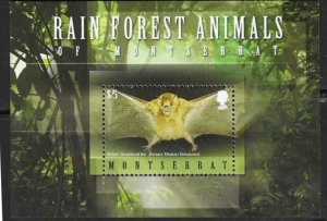 MONTSERRAT SGMS1438 2009 RAIN FOREST ANIMALS MNH