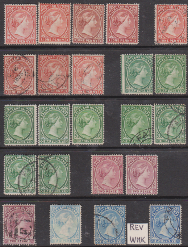 FALKLAND IS 1880's/90's MINT OG/USED COLLECTION MANY SHADES