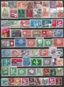 COLLECTION LOT 21751 SWITZERLAND  66 AC STAMPS
