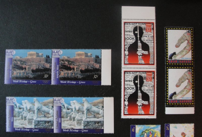 UN New York 2004 Multiple Double Stamps – All MNH