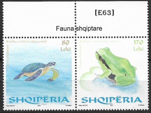 Albania 2014 [E63]  Fauna,Horiz. pair Sc.2958, MNH