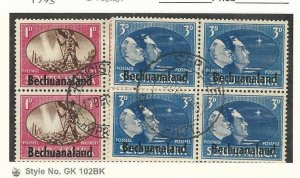 Bechuanaland, Postage Stamp, #137, 139 Blocks Used, 1945