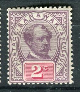 SARAWAK; 1888 early C. Brooke issue fine Mint hinged 2c. value