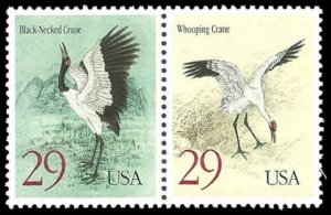 2867 - 2868 Cranes MNH attached pair