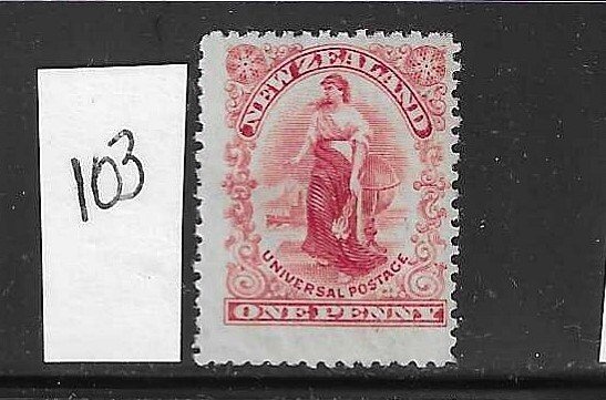 NEW ZEALAND SCOTT #103 COMMERCE PERF 14- MINT HINGED