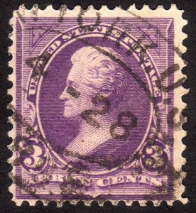 1895, US 3c, Jackson, Used, Sc 268