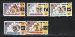 Dominica 549-553 Set MH Overprints