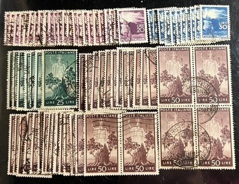 Italy Scott# 464...488 Used F/VF Lot of 255 Cat $51.15