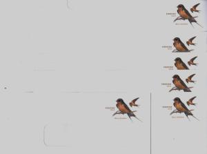 #U696 2017 Barn Swallow Complete Envelope set/6 - Mint