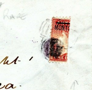 Antigua Overprint MONTSERRAT BISECT Cover 1884 Dominica SG.1a Cat £1,400 W645