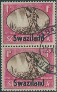 Swaziland 1945 SG39 1d Victory bilingual pair FU