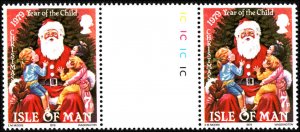 Great Britain Isle of Man #156-157, Cplt Set(2),Gutter Pair, 1979, Christmas, NH