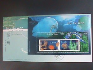 CHINA-HONG KONG 2002-SC# 980a S/S FDC-HOI HA WAN- CORALS MNH OFFICIAL FDC VF