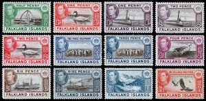 Falkland Islands Scott 84-92 (1936-41) Mint H VF, CV $71.20 M