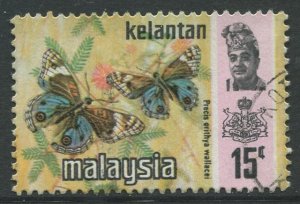 STAMP STATION PERTH Kelantan #103a Sultan Yahya Petra Butterflies Used 1971