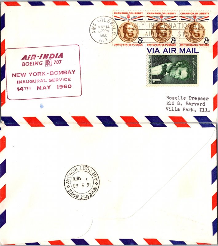 United States, New York, First Flight, India