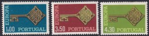 Portugal 1968 Sc 1019-21 set MNH**