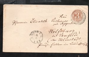 1862 Thurn & Taxis Envelope B12 Used