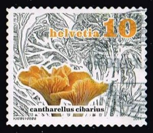 Switzerland 2014,Sc.#1515 used Mushrooms: Cantharellus cibarius