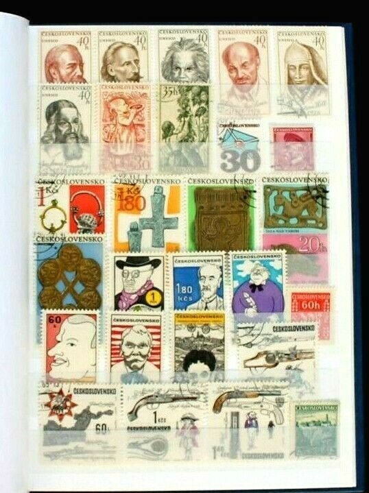 Czechoslovakia Stamp Collection Lot of 265 MNH, MH & Used Clean Stock Book